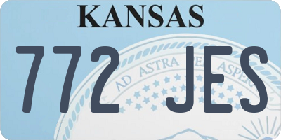 KS license plate 772JES