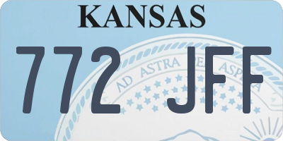 KS license plate 772JFF