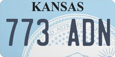 KS license plate 773ADN