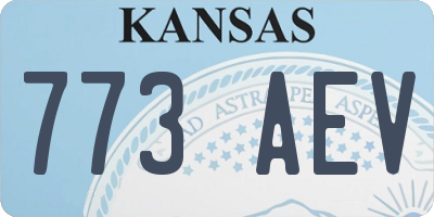 KS license plate 773AEV