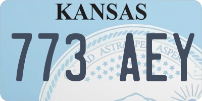 KS license plate 773AEY