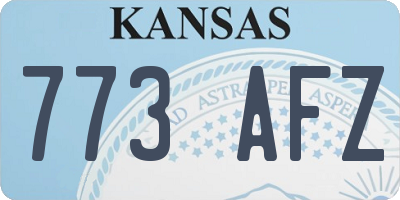 KS license plate 773AFZ