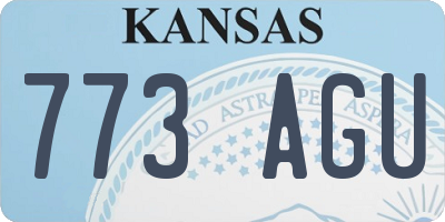 KS license plate 773AGU