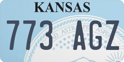 KS license plate 773AGZ