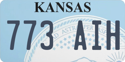 KS license plate 773AIH
