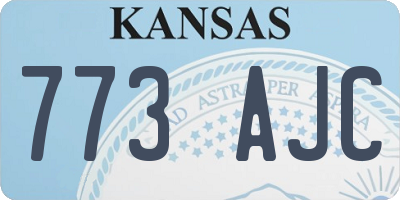 KS license plate 773AJC