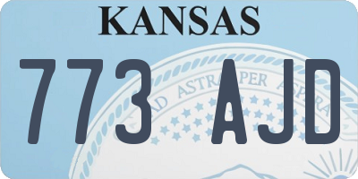 KS license plate 773AJD
