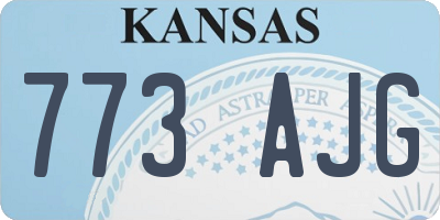 KS license plate 773AJG