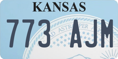 KS license plate 773AJM