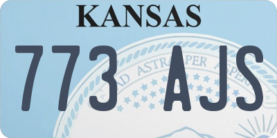 KS license plate 773AJS