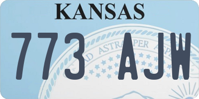 KS license plate 773AJW