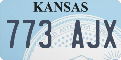 KS license plate 773AJX