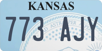KS license plate 773AJY