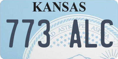 KS license plate 773ALC