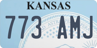 KS license plate 773AMJ