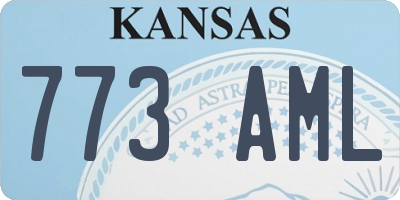 KS license plate 773AML