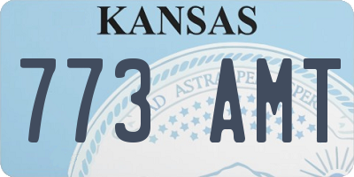 KS license plate 773AMT