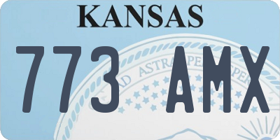 KS license plate 773AMX