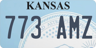 KS license plate 773AMZ