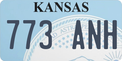 KS license plate 773ANH