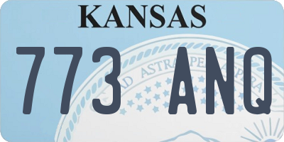 KS license plate 773ANQ