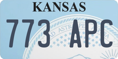 KS license plate 773APC