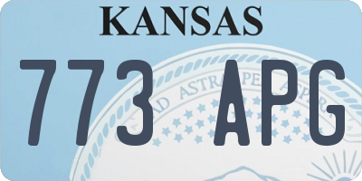 KS license plate 773APG