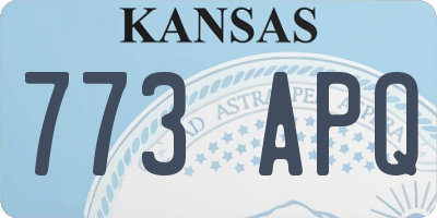 KS license plate 773APQ