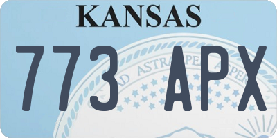 KS license plate 773APX
