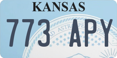 KS license plate 773APY
