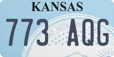 KS license plate 773AQG