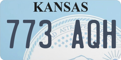 KS license plate 773AQH