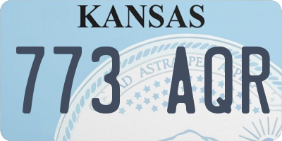 KS license plate 773AQR