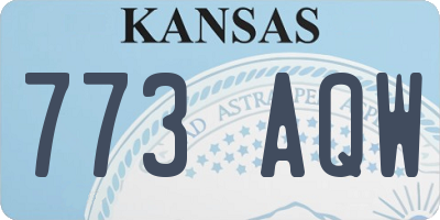 KS license plate 773AQW