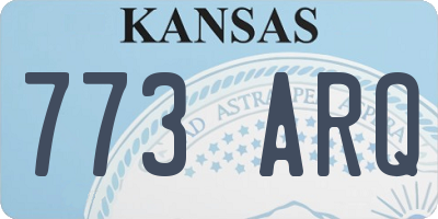 KS license plate 773ARQ