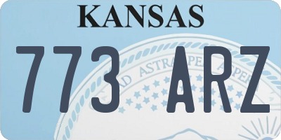 KS license plate 773ARZ