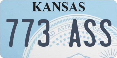 KS license plate 773ASS