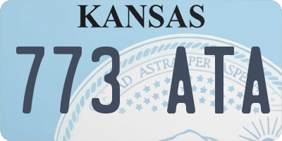 KS license plate 773ATA