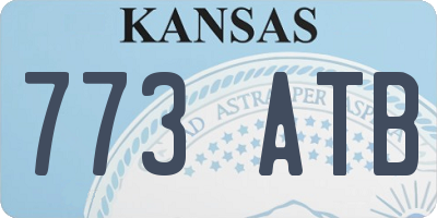 KS license plate 773ATB