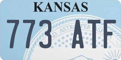 KS license plate 773ATF