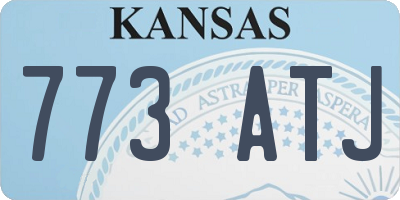 KS license plate 773ATJ