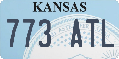 KS license plate 773ATL