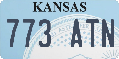 KS license plate 773ATN