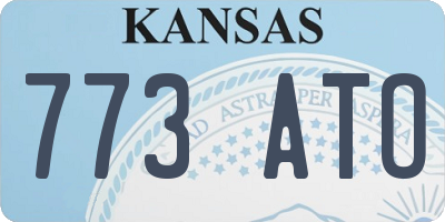 KS license plate 773ATO