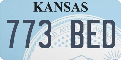 KS license plate 773BED