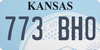 KS license plate 773BHO