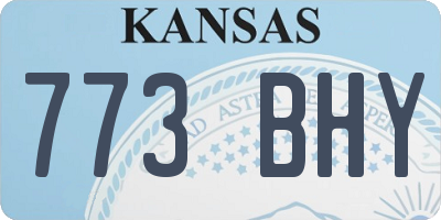 KS license plate 773BHY
