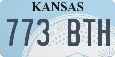 KS license plate 773BTH