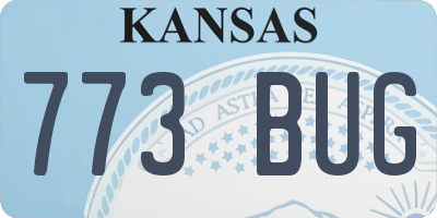 KS license plate 773BUG