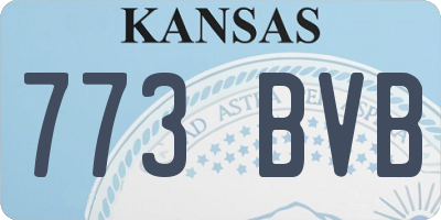 KS license plate 773BVB
